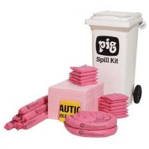 Mobilny zestaw awaryjny Pig, do substancji chemicznych, pojemność wchłaniania 81 l, Manutan