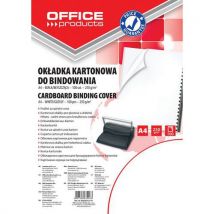 Okładki do bindowania OFFICE PRODUCTS, karton, A4, 250gsm, błyszczące, 100szt., białe, Manutan