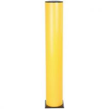 Plastikowy słupek odgradzający Dancop, d-flexx, żółty, wysokość 120 cm, Manutan