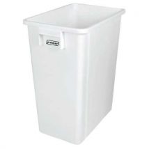 Probbax Plastikowy kosz na śmieci 40 l, biały, Manutan