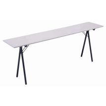 Wąski składany stół, czarno-szary, 120 x 40 cm Manutan