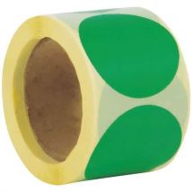 Samoprzylepne kółka do znakowania Manutan Expert, zielone, średnica 70 mm, rolka 500 szt.,