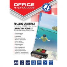 Folia do laminowania OFFICE PRODUCTS, A5, 2x100mikr., błyszcząca, 100szt., transparentna, Manutan