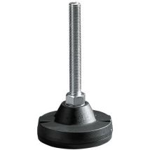 Noga regulowana z poliamidu, średnica podstawy 123 mm, materiał pręta - stal Manutan