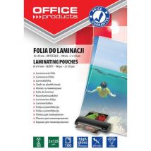 Folia do laminowania OFFICE PRODUCTS, 65x95mm, 2x125mikr., błyszcząca, 100szt., transparentna Manutan