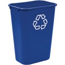 Plastikowy kosz na śmieci Rubbermaid Soft, niebieski, pojemność 27 l Manutan