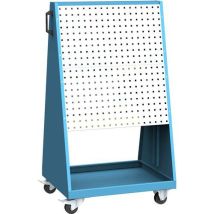 Mobilny pulpit roboczy - 127x71x60 cm - Niebieski/szary - 1 półka - Max. obciążenie 160 kg