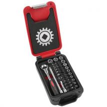 MOB Zestaw grzechotek + nasadek imbusowych 1/4 Fusion Box Mob, 46 szt, Manutan