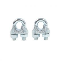 TopTrade Zacisk linowy TOPTRADE, ocynkowany, 6 mm, opakowanie 2 szt., Manutan