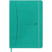 Notatnik Oxford Signature, kwadratowy, 160 stron, A5, turkusowy, Manutan