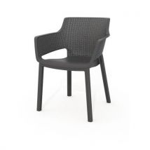 Fotel ogrodowy Eva, antracyt Manutan