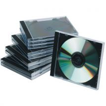 Pudełko na płytę CD/DVD Q-CONNECT, standard, 10szt., przeźroczyste, Manutan