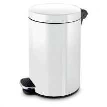 Alda Metalowy kosz na śmieci Basic, pojemność 5 l, biały, Manutan