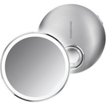 Simplehuman Lustro z czujnikiem Compact – srebrne, średnica 10 cm., Manutan
