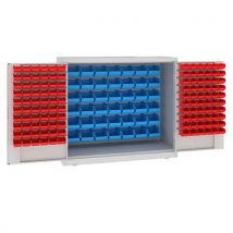 Malow Metalowa szafka warsztatowa ze skrzynkami, 104 x 120 x 50 cm, szara/szara Manutan