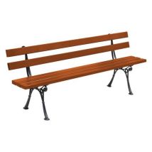 Ławka parkowa Oriental z oparciem, teak Manutan