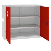 Malow Szafka chemiczna metalowa, 104 x 120 x 50 cm, szaro-czerwona Manutan
