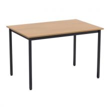 Stół do jadalni Perfecta, 120x80 buk/czarny, Manutan