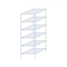 Schulte Lagertechnik Regał metalowy Ogmios, podstawowy, 250 x 75 x 80 cm, 1700 kg, 6 półek, ocynkowany, Manutan