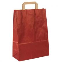 Torba papierowa Bunzl kraft, czerwona, 22 x 36 cm, Manutan