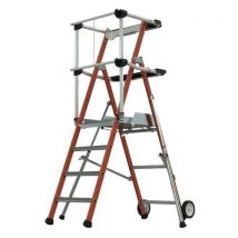 Podest z włókna szklanego Sherpa Fiber Tubesca-Comabi, 4 stopnie Manutan