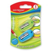 Temperówka KEYROAD Nugget, plastikowa, podwójna, 2szt., blister, mix kolorów, Manutan