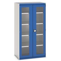 Bott - Szafka warsztatowa Cubio - 200x105x65 cm, 4 półki, szaro-niebieska - Stal, 1500 kg obciążenia