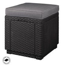 Taboret ogrodowy Cube, grafit, Manutan