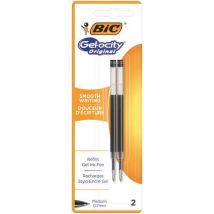 Wkład do długopisów żelowych BIC Gel-ocity Original ze średnią końcówką, czarny, Manutan