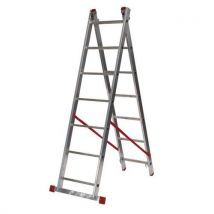 Alpos Alu Drabina aluminiowa HOBBY, 2 x 7 szczebli, Manutan