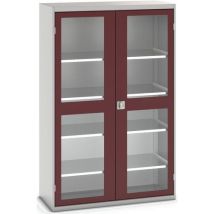 Bott - Szafka warsztatowa Verso - 200x130x55 cm, 4 półki, 1000 kg obciążenia, stal, szaro-czerwona