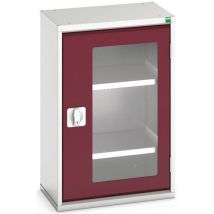 Bott - Szafka warsztatowa Verso - 80x52,5x35 cm, 2 półki, szaro-czerwona - Stal, 1000 kg obciążenia
