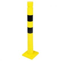 Manutan Expert Plastikowy słupek odgradzający, 75 cm, czarny/żółty,
