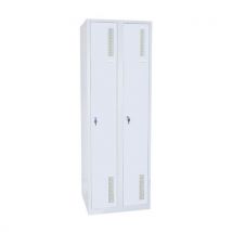 Duro Safe Spawana szafka szatniowa DURO SAFE, niska, 2 przedziały, szary/szary Manutan