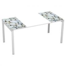 Stół biurowy Manutan Expert Easy Office, 160 x 80 x 75 cm, otoczaki,