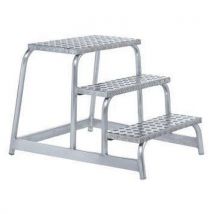 Drabinka aluminiowa Zarges z platformą, 3 stopnie, Manutan