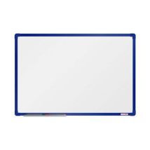 Biała tablica magnetyczna boardOK, 60 x 90 cm, niebieska Manutan