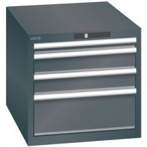 Szafka warsztatowa z szufladami LISTA, 564x725x533mm, 4 szuflady, czarna,