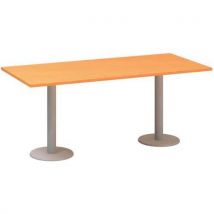 Alfa Office Stół konferencyjny Alfa 400, 180 x 80 x 74,2 cm, kolor buk Bavaria, Manutan