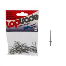 TopTrade TOPTRADE nity aluminiowe, opakowanie 50 szt., 3,2 x 6 mm, Manutan
