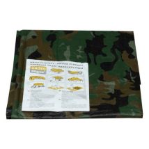 TopTrade TOPTRADE plandeka ochronna, maskująca, z metalowymi oczkami, 2 x 10 m, 80 g Manutan