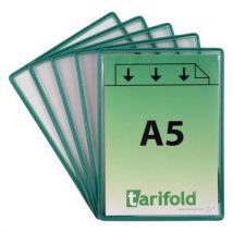 Tarifold Ramki informacyjne Rotor Revo A5, 5 szt., zielone Manutan