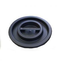 Pokrywa plastikowa, czarna, na beczkę 100 l, 120 l Manutan