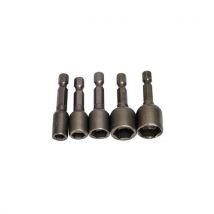 Nasadka magnetyczna do wkrętarki, 5 elementów, 6 – 8 – 10 – 12 – 13 mm, Manutan