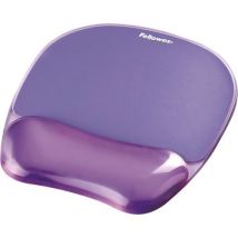 Podkładka żelowa pod mysz i nadgarstek Fellowes CRYSTAL, fioletowa,