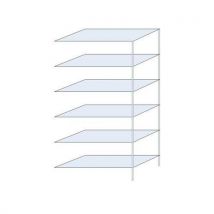 Schulte Lagertechnik Regał metalowy Ogmios, dostawny, 250 x 130 x 60 cm, 1700 kg, 6 półek, ocynkowany, Manutan