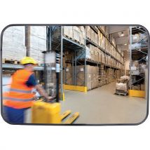 Przemysłowe lustro prostokątne Dancop, szerokość 60 cm Manutan