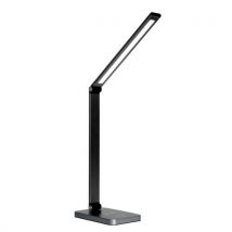 Lampa stołowa LED Platinet 10 W, ładowanie bezprzewodowe, port USB, czarna,