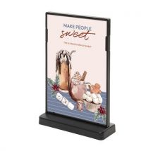 Stojak na menu SCRITTO typu T, czarny, A6,
