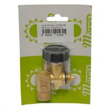 Zawór na butlę PB, lewy, boczny wysuwany gwint, 1/2'' Manutan